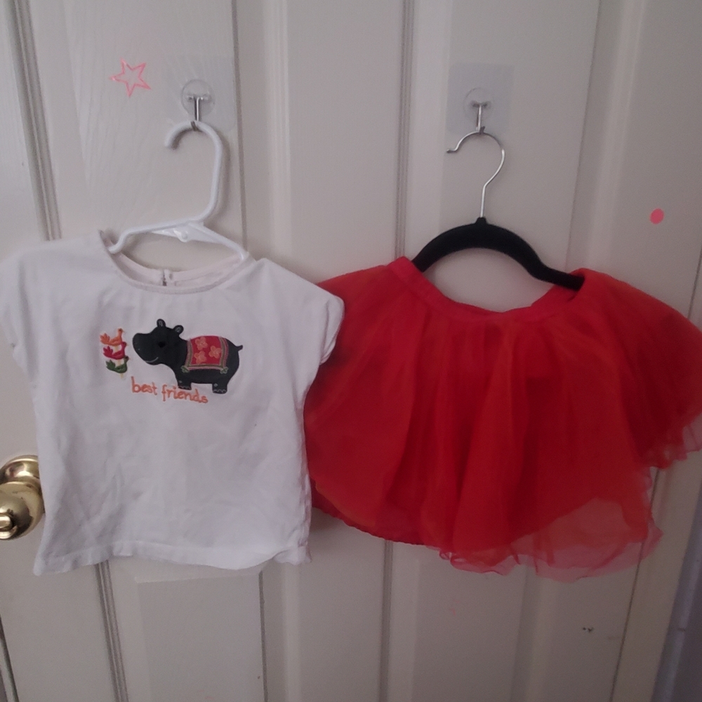 Gymboree skirt and top